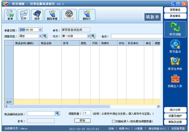 库存调整